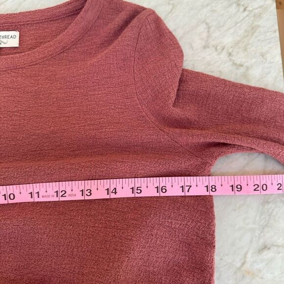 MADEWELL Texture & Thread Smocked Bell Sleeve top Shirt 100% cotton Size XS - Picture 6 of 7